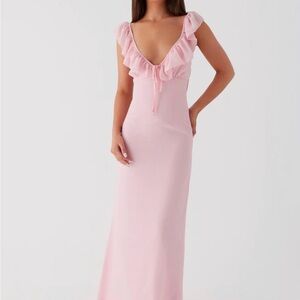 Silvie Pink Maxi Dress Peppermayo